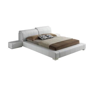 Buy cheap white color modern soft leather bed with function headboard 1002 from wholesalers