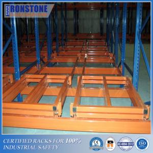 Buy cheap Fast Picking Process Push Back Racking System With Extended Lifespan from wholesalers