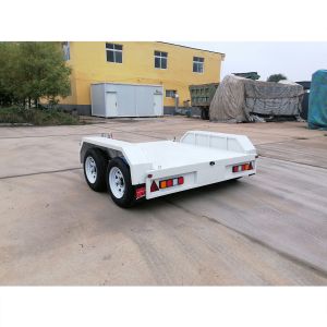 Buy cheap White Tandem Axle Flatbed Trailer 680kg Tandem Flatbed Trailers from wholesalers