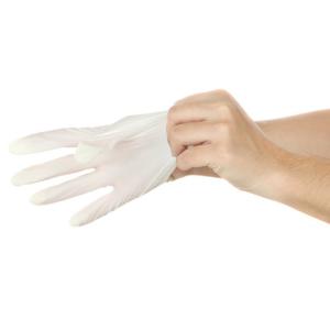China Safety Disinfectant Disposable Medical Gloves Latex Hand Gloves  Medium Thick on sale