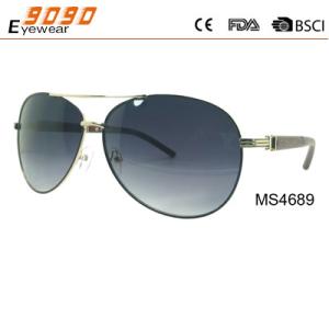 Buy cheap Sunglasses with metal frame, new fashionable designer style, UV 400 Protection Lens from wholesalers