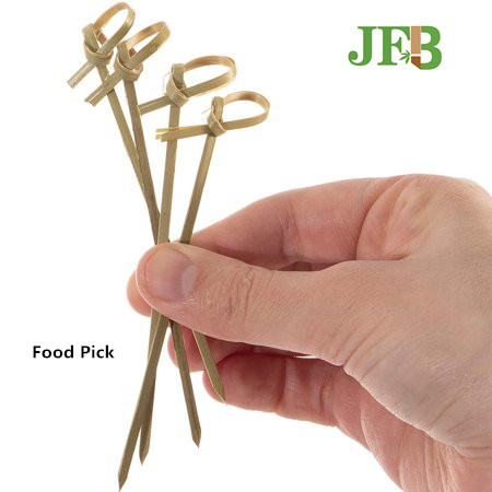 Quality Cocktail Supplies Disposable Bamboo Knot Skewers Picks 10cm 50 Pack for sale