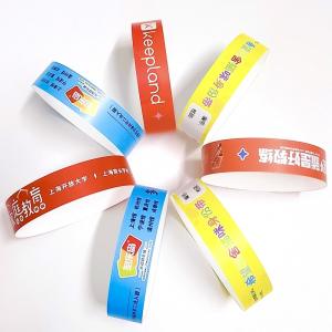 Buy cheap Waterproof Tyvek Paper Wristbands With Sequential Numbering Personalised from wholesalers