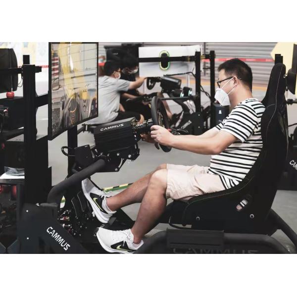 China 15Nm Servo Motor Sim Racing Simulator Cockpit with 3 adjustable pedals on sale China 15Nm Servo Motor Sim Racing Simulator Cockpit with 3 adjustable pedals on sale
