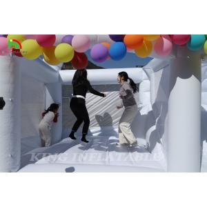 Buy cheap 13x13x10ft Commercial White Bounce House Large Jumper Bouncy Inflatable Castle For Kids Adults With Slide & Ball Pit from wholesalers