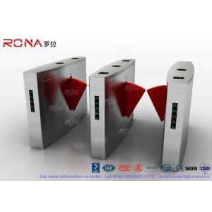 China 3 Lanes Flap Barrier Gate Flap Automatic Swing Barrier Gate Card Collector For Biometric Access Control on sale