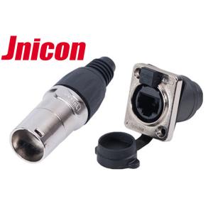 Buy cheap 8P8C Gold - Plated RJ45 Circular Connector Quick Push Pull Locking For LED Display from wholesalers