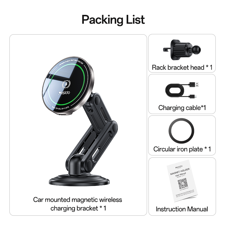 Buy cheap 15W Fast Charging Wireless Charger with N52 Strong Magnetic Adsorption and 8-fold Protection for Secure Phone Holding from wholesalers