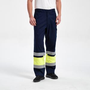 Buy cheap 280gsm Men'S Inherent Fr Work trousers , HIVIS Permanently Flame Resistant pants with Modacrylic blended fabric product
