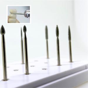 Buy cheap Class I Diamond Burs For Crown Preparation Silver / Chrome Customized from wholesalers