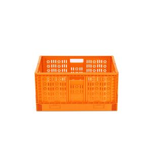 Buy cheap 600x400x300mm Stackable Foldable Box Mesh Style Vegetable Plastic Basket for Supermarket from wholesalers