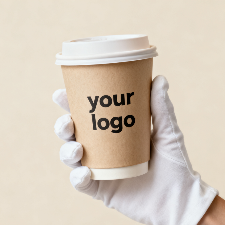 Buy cheap Eco-friendly custom printed logo 8oz 16oz disposable single and double-layer coffee paper cup with lid from wholesalers