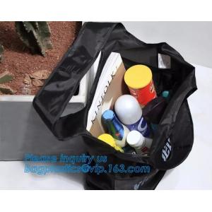 Buy cheap polyester Portable Foldable Shopping Bag plastic Strapping Box Roll Up bag with factory price,210D polyester shopping foldab from wholesalers