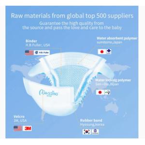 Elastic waist super soft breathable disposable baby diaper with wetness