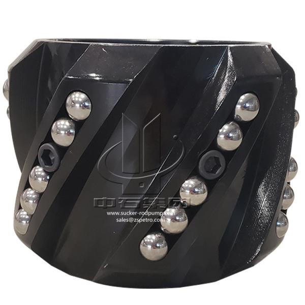 Quality Oilfield Solid Rigid Roller Centralizer With Spiral Vane for sale