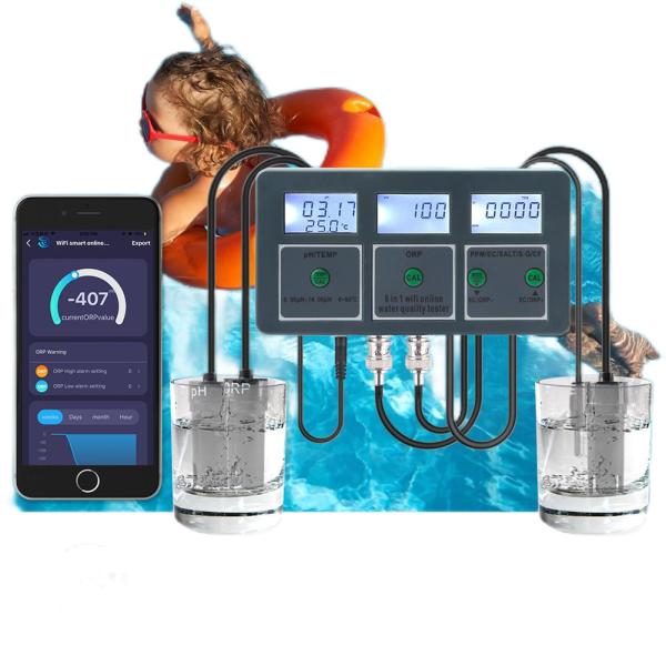 Buy cheap Professional Water Testing Kit 8-in-1 Comprehensive Analysis Smart APP Control High-Accuracy Sensors from wholesalers