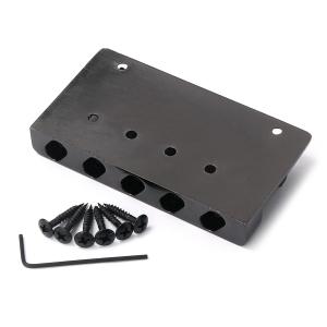 Premium Black Zinc Alloy Iron Bridge for 4-String Electric Bass Guitar