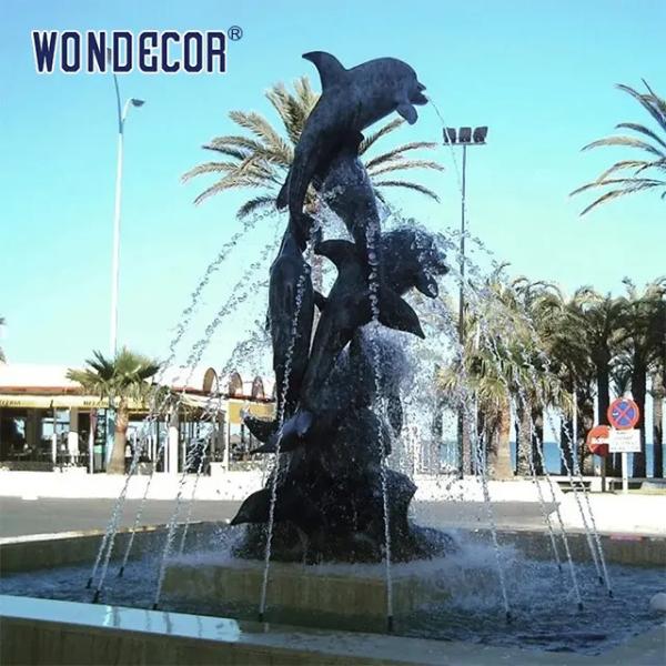 Buy cheap Customized Large Outdoor Metal Statue Swimming Pool Dolphin Bronze Statue from wholesalers