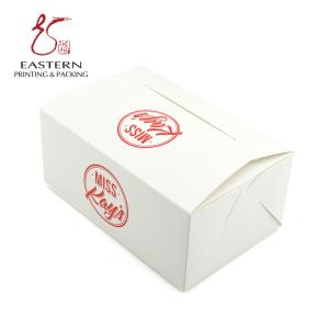 Handled 250mm Width Cardboard Packaging Boxes For Fast Food