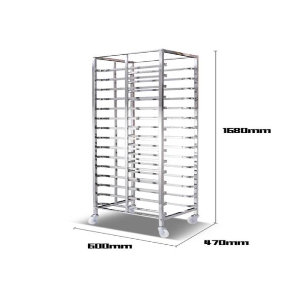 Buy cheap RK Bakeware China 15 Trays Stainless Steel Baking Trolley Baking Tray Rack Cart Trolley , Baking Cake Rack Cart from wholesalers