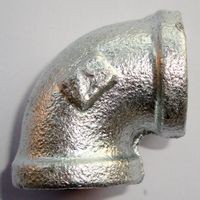 Buy cheap galvanized malleable iron pipe fitting-elbow 90 BS thread from wholesalers