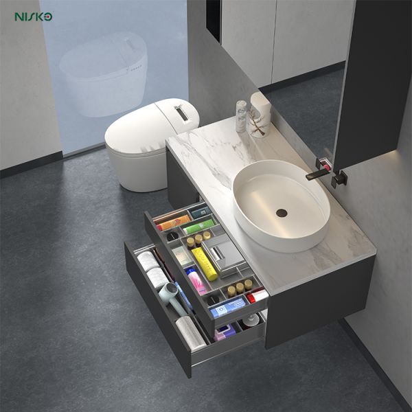 Buy cheap Pull Out Basket Under Sink Multi-Functional Bathroom Drawer Modular Sink Cosmetic Storage from wholesalers