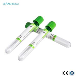 Buy cheap Plastic Green Gel Lithium Heparin Vacuumed Tubes Disposable from wholesalers