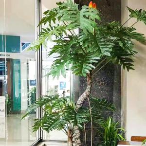 Buy cheap 180cm High Artificial Philodendron Evergreen Real Touch Leaves No Caring Potted Plant from wholesalers
