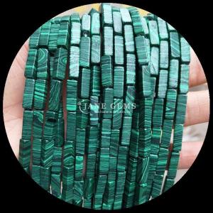 Natural Unakite Malachite Rectangle Square Shape Gemstone Bead Strands for DIY