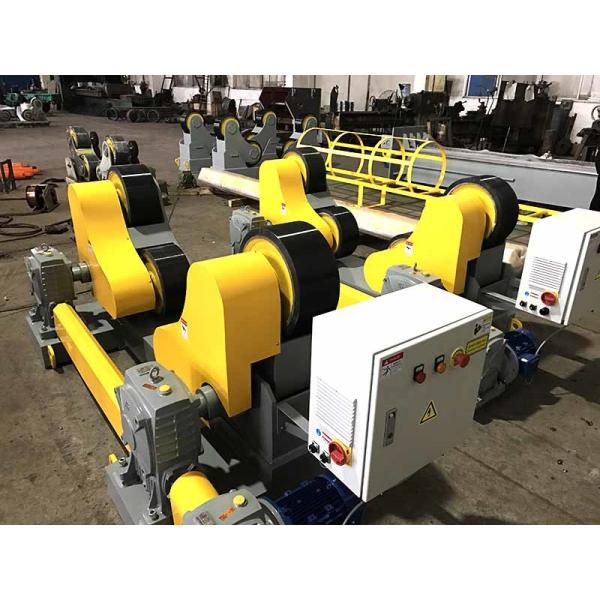 Buy cheap Yellow Grey Heavy Duty Pipe Rollers / Pipe Welding Rollers With PU Wheels , 40T Capacity from wholesalers