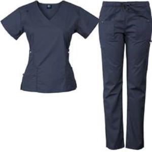 Buy cheap factory custom logo solid color scrub top and pants stretch scrub uniform nursing sets from wholesalers