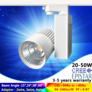 Buy cheap 5000K 35W AC85-265V led track light cree led spot lamps 4 wire adaptor with 5 years guarantee from wholesalers