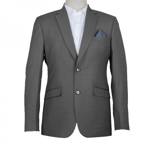 Quality Custom Men'S Terry Rayon Fabric Notch Lapel Collar Blazer Solid Formal Wear Coat Suit With Two Button Opening For Party for sale