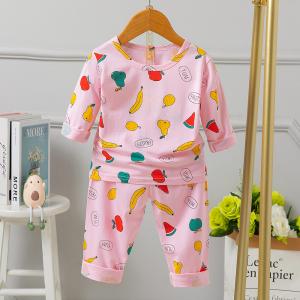 Buy cheap 95% Cotton Matching Childrens Pjs Top And Trousers Set 50cm 54cm Bust Skin Friendly from wholesalers