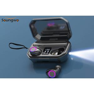 Running Earphones Noise Cancelling Wireless Earbuds Power Bank Flashlight