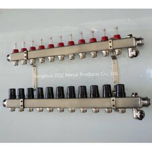 Buy cheap RVS Verdelers voor vloerverwarming met flowmeters , Vloerverwarming verdelers met from wholesalers