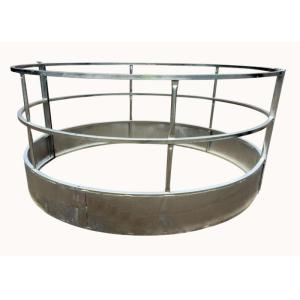 Buy cheap Galvanized Cattle Round Hay Feeder with Roof With Size 1.5X2.0Meter Have 8 Feed Place from wholesalers