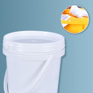 Buy cheap 100% Material Black Empty 5L Plastic Bucket With Tamper Evident Lid Handle For Lubricant Glue Oil Paint Pail from wholesalers