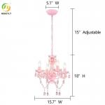 Buy cheap Lustres Led Pink Crystal Candle Chandelier Customize Luxury Wedding Lobby Hotel from wholesalers