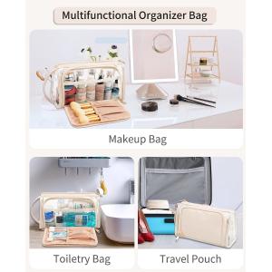 Buy cheap Transparent Cosmetic Case Travel Makeup Zipper Pouch Toiletry Bag with Handle from wholesalers