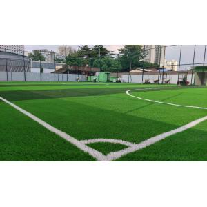 Buy cheap Artificial Football Pitches With M Shape Yarn 50mm Pile Height Quartz Sand Infill from wholesalers
