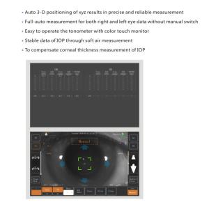 Ophthalmic Non Contact Tonometer 30mmHg Auto Eye Tracking