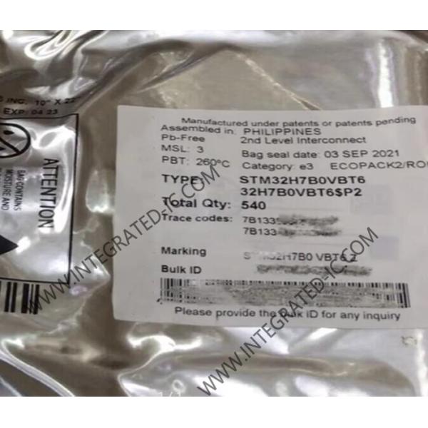 Quality STM32H7B0VBT6 Microcontroller MCU 280MHz High performance ARM Microcontrollers LQFP100 for sale