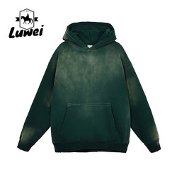 Buy cheap Retro Pull Over Hoodie Gym Blank Oversize Unisex Washed Cotton Sweatshirt from wholesalers