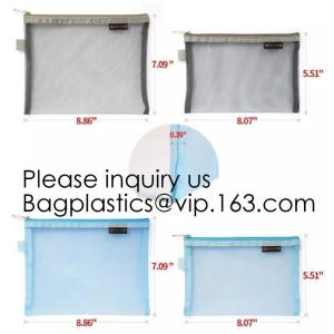 Travel Mesh Makeup Bag See Through Zipper Cosmetic Organizer Pouches Pack of 4