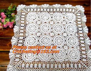 Buy cheap round crochet tablecloth white round tablecloths, Corcheted Lace Table linen, Tablecloth product