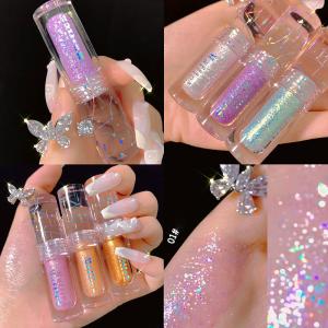 Pearlescent Waterproof Gold Glitter Eyeshadow GMPC Certification