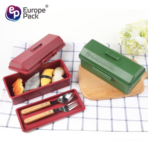 Buy cheap Portable lunch box with cutlery can microwave plastic sushi box from wholesalers