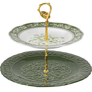 Buy cheap Other Volume Creative Ceramic Cake Stand 2 Tier Designer For Party Dessert Stand from wholesalers