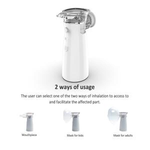 Silent White Handheld Portable Nebulizer For Adults Electric Nebulizer Machine
